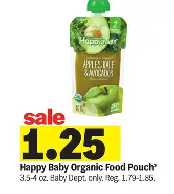 Meijer Happy Baby Organic Food Pouch offer