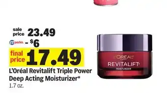 Meijer L'Oréal Revitalift Triple Power Deep Acting Moisturizer offer