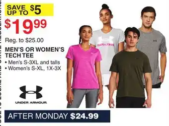 Dunham's Sports MEN'S OR WOMEN'S TECH TEE offer