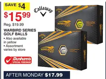 Dunham's Sports WARBIRD SERIES GOLF BALLS offer