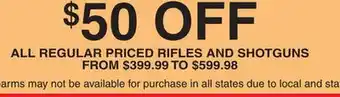 Dunham's Sports RIFLES AND SHOTGUNS offer