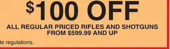 Dunham's Sports ALL REGULAR PRICED RIFLES AND SHOTGUNS offer