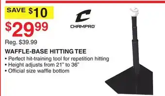 Dunham's Sports WAFFLE-BASE HITTING TEE offer