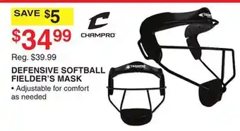 Dunham's Sports DEFENSIVE SOFTBALL FIELDER'S MASK offer