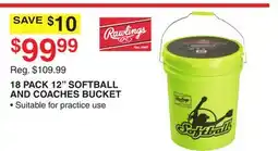 Dunham's Sports 18 PACK 12 SOFTBALL AND COACHES BUCKET offer