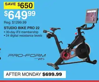 Dunham's Sports STUDIO BIKE PRO 22 offer