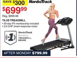 Dunham's Sports NORDICTRACK T6.5S TREADMILL offer