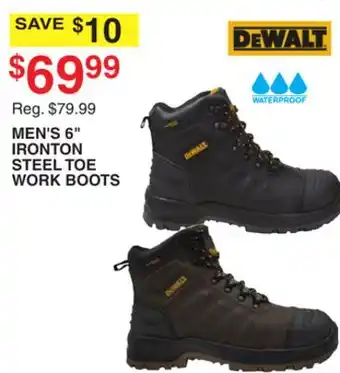 Dunham's Sports MEN'S 6 IRONTON STEEL TOE WORK BOOTS offer