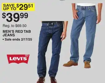 Dunham's Sports MEN'S RED TAB JEANS offer