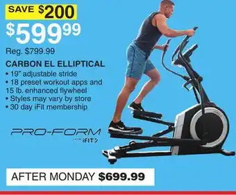 Dunham's Sports CARBON EL ELLIPTICAL offer