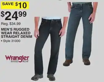 Dunham's Sports MEN'S RUGGED WEAR RELAXED STRAIGHT DENIM offer