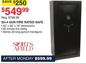 Dunham's Sports 30+4 GUN FIRE RATED SAFE offer