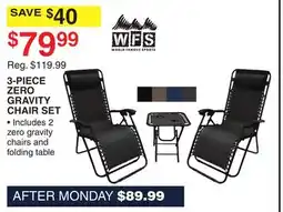 Dunham's Sports 3-PIECE ZERO GRAVITY CHAIR SET offer