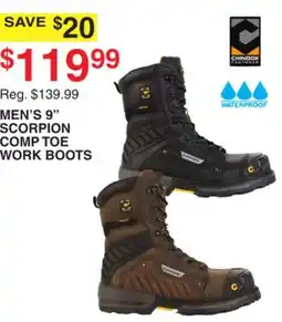 Dunham's Sports MEN'S 9 SCORPION COMP TOE WORK BOOTS offer