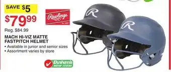 Dunham's Sports MACH HI-VIZ MATTE FASTPITCH HELMET offer