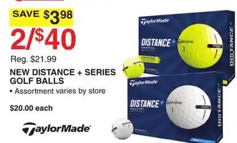 Dunham's Sports TAYLORMADE NEW DISTANCE + SERIES GOLF BALLS offer