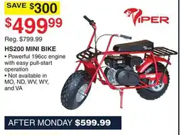 Dunham's Sports HS200 MINI BIKE offer