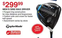 Dunham's Sports TAYLORMADE MEN'S SIM2 MAX DRIVER offer