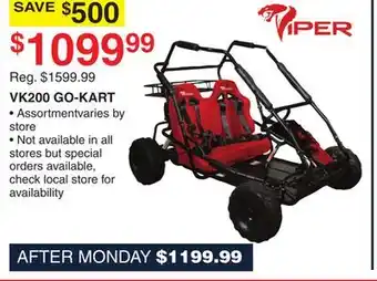 Dunham's Sports VK200 GO-KART offer