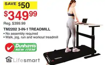 Dunham's Sports TM2202 3-IN-1 TREADMILL offer