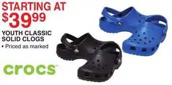 Dunham's Sports YOUTH CLASSIC SOLID CLOGS offer