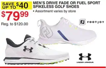 Dunham's Sports MEN'S DRIVE FADE OR FUEL SPORT SPIKELESS GOLF SHOES offer