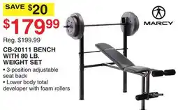 Dunham's Sports CB-20111 BENCH WITH 80 LB. WEIGHT SET offer