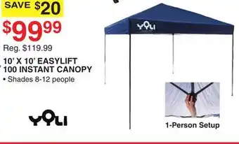 Dunham's Sports 10' X 10' EASYLIFT 100 INSTANT CANOPY offer