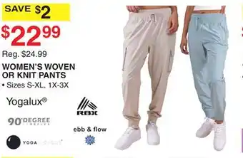 Dunham's Sports WOMEN'S WOVEN OR KNIT PANTS offer