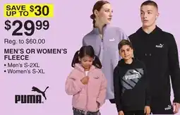 Dunham's Sports PUMA MEN'S OR WOMEN'S FLEECE offer