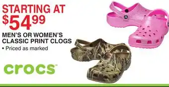 Dunham's Sports MEN'S OR WOMEN'S CLASSIC PRINT CLOGS offer