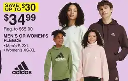 Dunham's Sports ADIDAS MEN'S OR WOMEN'S FLEECE offer