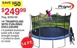 Dunham's Sports 14' TRAMPOLINE WITH FUN-RING ENCLOSURE offer