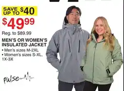 Dunham's Sports MEN'S OR WOMEN'S INSULATED JACKET offer