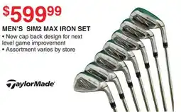 Dunham's Sports TAYLORMADE MEN'S SIM2 MAX IRON SET offer