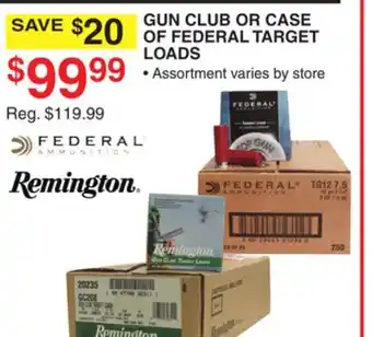 Dunham's Sports GUN CLUB CASE OF FEDERAL TARGET LOADS offer