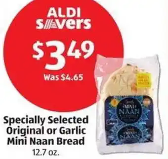 Aldi Specially Selected Original or Garlic Mini Naan Bread offer