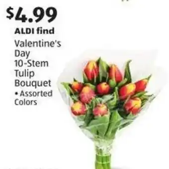 Aldi Valentine's Day 10-Stem Tulip Bouquet offer