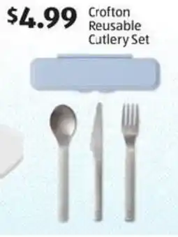 Aldi Crofton Reusable Cutlery Set offer