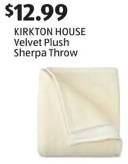 Aldi KIRKTON HOUSE Velvet Plush Sherpa Throw offer