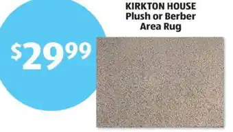 Aldi KIRKTON HOUSE Plush or Berber Area Rug offer