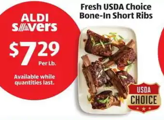 Aldi Fresh USDA Choice Bone-In Short Ribs offer
