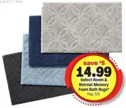 Meijer Select Room & Retreat Memory Foam Bath Rugs offer