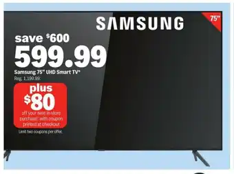 Meijer Samsung 75" UHD Smart TV offer