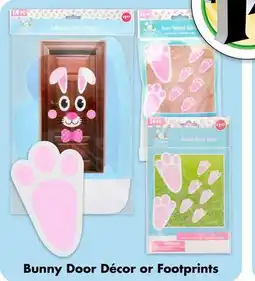 Dollar Tree Bunny Door Décor or Footprints offer