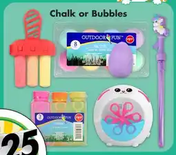 Dollar Tree Chalk or Bubbles offer