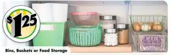 Dollar Tree Bins, Baskets or Food Storage offer