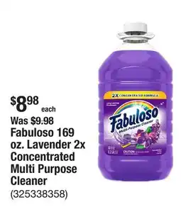 The Home Depot Fabuloso 169 oz. Lavender 2x Concentrated Multi Purpose Cleaner offer