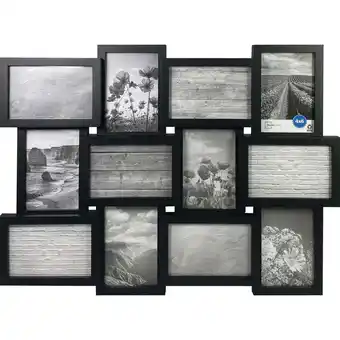 Walmart Mainstays 12-Opening Linear Black Collage Picture Frame (Holds 12 - 4x6 inch Photos) offer