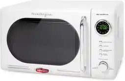 Walmart Nostalgia Retro 0.7 Cu. ft. 700-Watt Countertop Microwave Oven, White offer